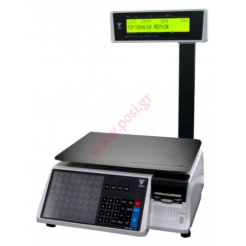 Ζυγαριά DIGI SM-100 PCS Plus με εκτυπωτή και υπερυψωμένη οθόνη