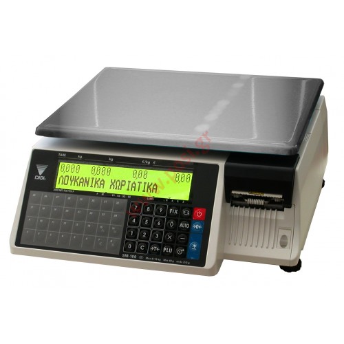 Ζυγαριά DIGI SM-100 BCS Plus με εκτυπωτή και οθόνες στο σώμα του ζυγού