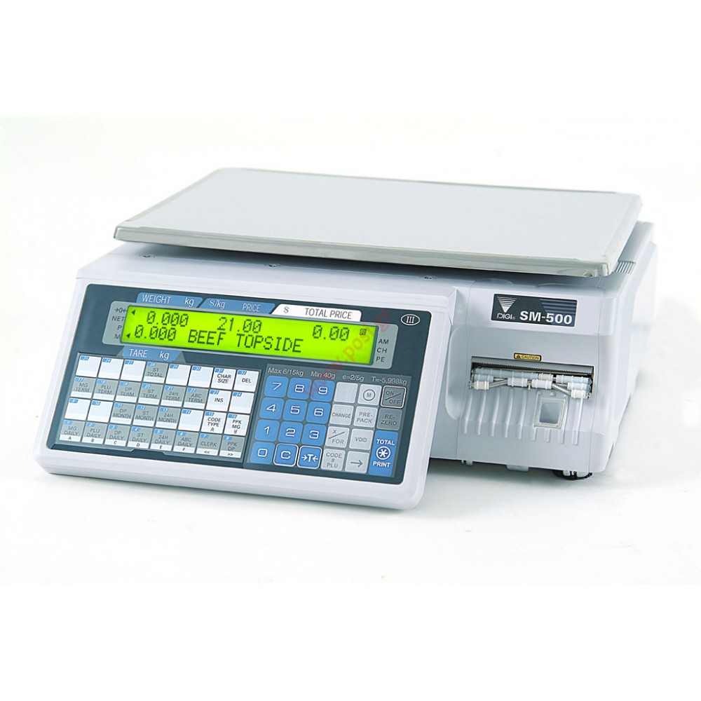 Ζυγαριά DIGI SM-500 EB MK4 με εκτυπωτή και οθόνες στο σώμα του ζυγού